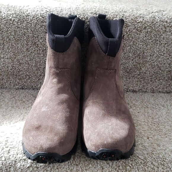 Merrell Boot Youth 6 Gunsmoke Waterproof Suede Pull On Performance Polartec - Picture 5 of 7